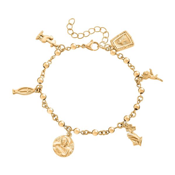 Reiner Edelstahl IP-Gelbbeschichtung Armband ca. 19 cm ca. 12,20g image number 0