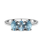 Himmelblauer Topas-Ring, 925 Silber (Größe 20.00) ca. 1,82 ct