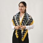 Geschmeidiger Luxuri&ouml;ser 100% Seidenschal, 100 x 100 cm, Schwarz