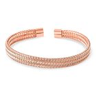 Flexibles Edelstahl Armreif, ca. 12,00g, rosévergoldet