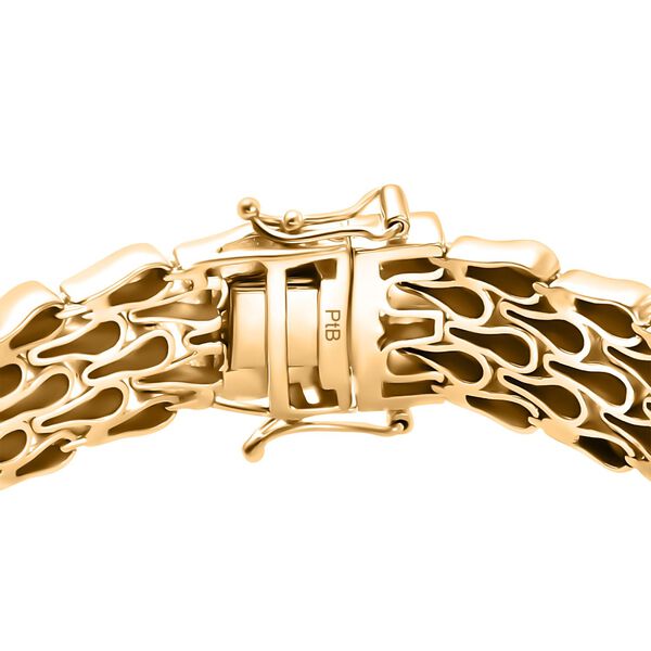 Panzerarmband, Messing, goldfarben, ca. 19 cm ca. 35,64g image number 4