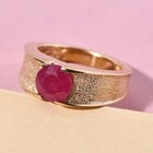 Afrikanischer Rubin-Ring, (Fissure gefüllt), 925 Silber vergoldet image number 1