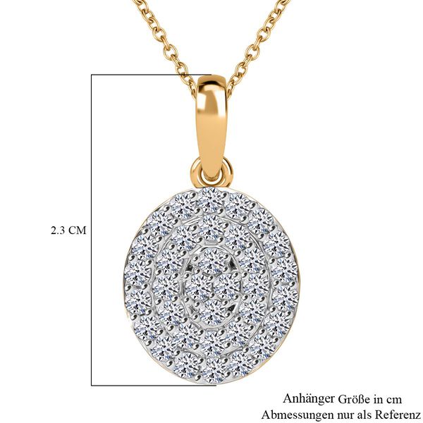 LUXURIANT DIAMOND - Lab Grown Diamant SI-GH SGL zertifiziert Schmuckset 925 Silber Gelbgold Vermeil ca. 1,00 ct. image number 4