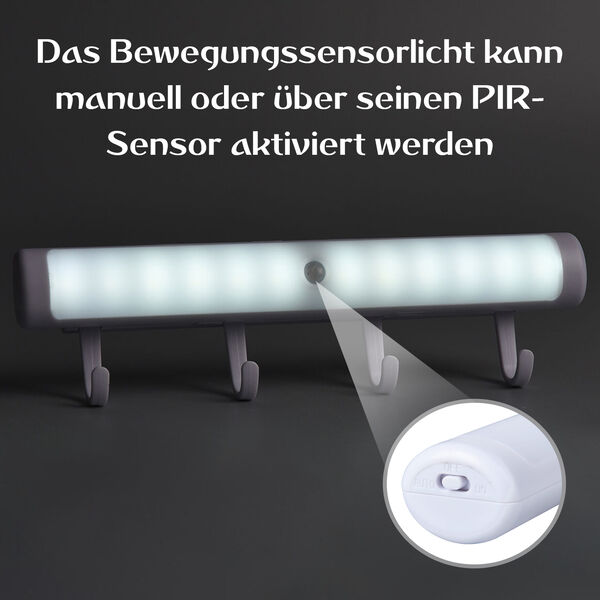 LED Bewegungsmelder-Nachtlicht mit 4 Haken image number 13