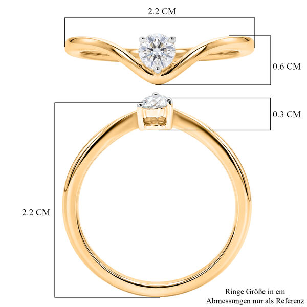LUXURIANT DIAMOND - Lab Grown Diamant SI-GH Ring 925 Silber Rhodiniert (Gr&ouml;&szlig;e 18.00) ca. 0,25 ct image number 6