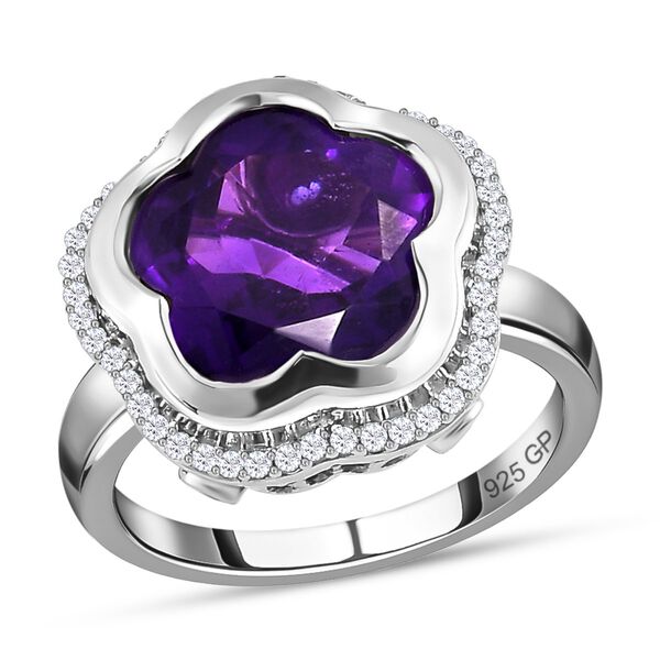 GP Italian Garden Kollektion - Lusaka Amethyst, Zirkon und Kanchanaburi blauer Saphir Ring - 7,16 ct. image number 4