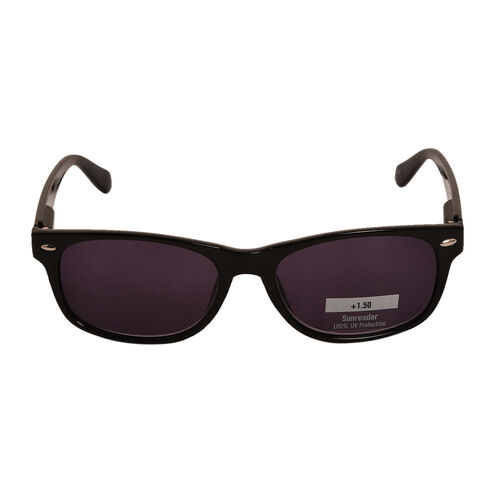 Schwarze Blaulichtschutz Sonnenlesebrille +1.50 image number 1