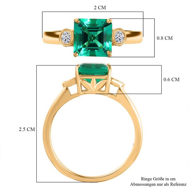 LUXURIANT AAA Labor kolumbianischer Smaragd und Labor Diamant Ring - 1,59 ct. image number 7