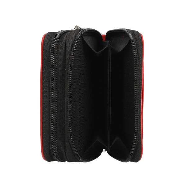 Geldbörse aus 100% echtem Leder mit RFID schutz und abnehmbarem Riemen, 11x7.5x4.5 cm, Rot image number 5