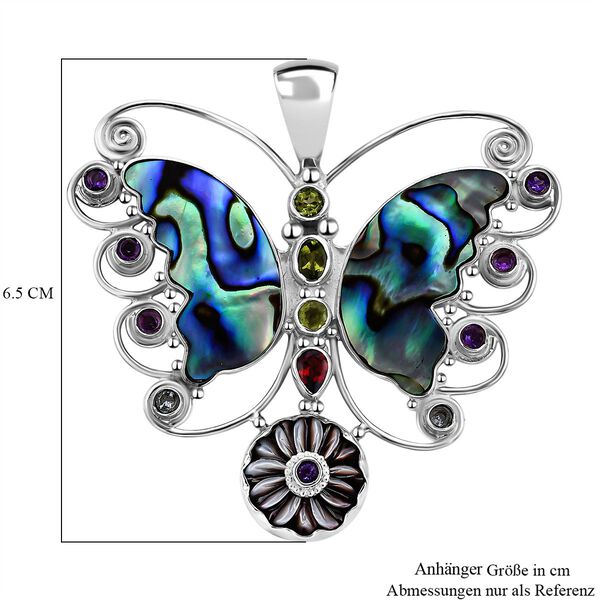 Sajen Silver- Abalone Muschel und Multi-Edelstein-Anh&auml;nger - 3,22 ct. image number 6