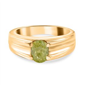 AAA Sphen Ring 925 Silber vergoldet (Größe 17.00) ca. 1,00 ct