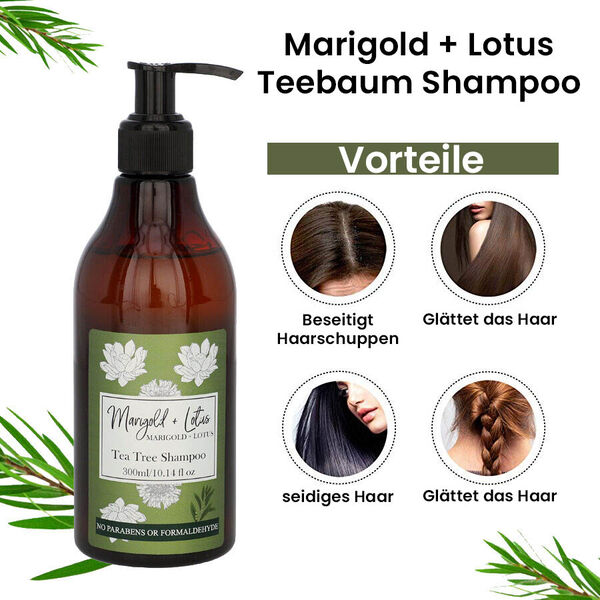 MARIGOLD + LOTUS - Teebaum Shampoo, 300ml image number 2
