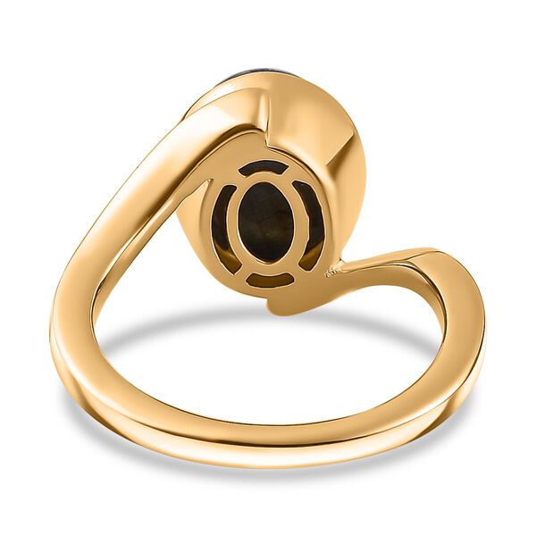 AAA Labradorit Ring 925 Silber 750 Gelbgold Vermeil (Gr&ouml;&szlig;e 21.00) ca. 3,09 ct image number 7