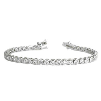 Zirkonia Armband im Tennis-Stil, 19 cm