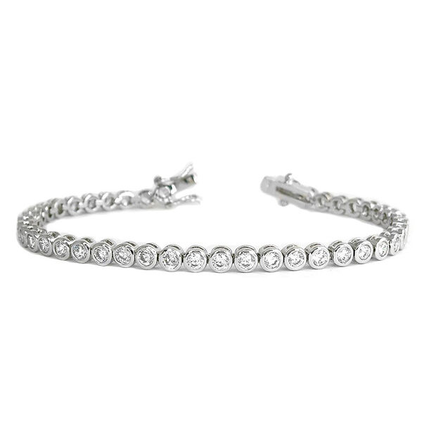 Zirkonia Armband im Tennis-Stil, 19 cm