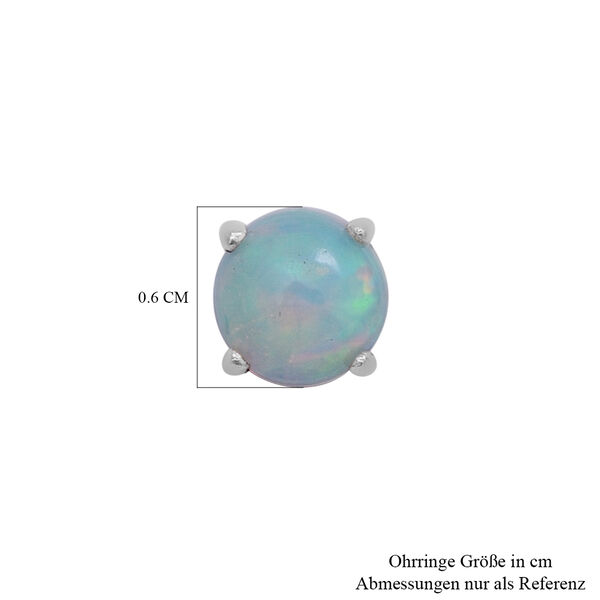 Natürliche, äthiopische Welo Opal-Ohrstecker, 925 Silber platiniert, ca. 1,00 ct image number 4