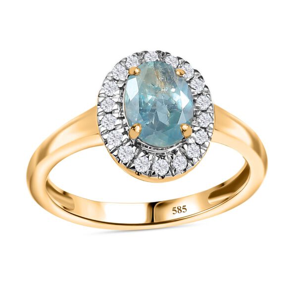 AAA Alexandrit und Diamant Ring in 585 Gold - 1,70 ct. image number 4
