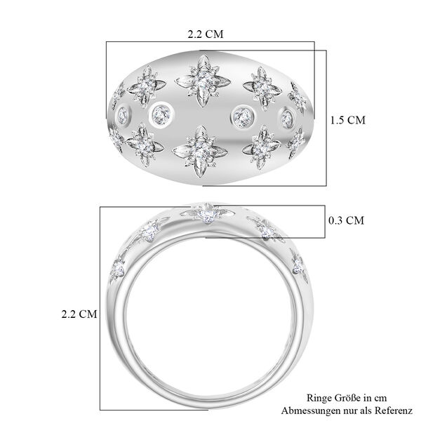 D'Joy Moissanit Ring, 925 Silber 750 vergoldet - 0,32 ct. image number 6