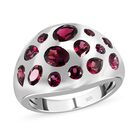 Rhodolit Granat Ring 925 Silber platiniert 2,18 Ct (Größe 16.00)