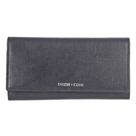 CLOSE OUT - UNION CODE: Echtleder Brieftasche mit Schlangen Prägung, Dunkelblau