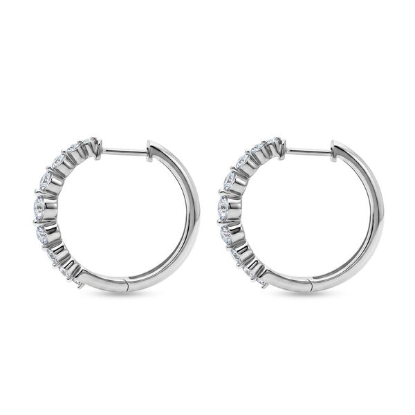 LUXURIANT SGL zertifizierte SI-GH Labor Diamant Ohrringe, 925 Silber rhodiniert - 1 ct. image number 3