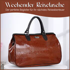 Weekender Reisetasche, 45x33x22cm, Krokodilmuster, Cognac image number 6
