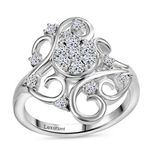 LUXURIANT DIAMOND - Lab Grown Diamant SI Ring 925 Silber rhodiniert (Größe 17.00) ca. 0.50 ct image number 3