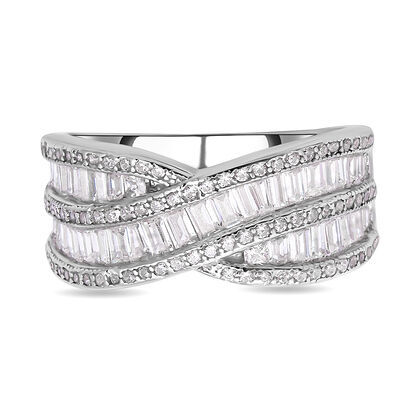 Lustro Stella - weißer Zirkonia-Ring, 925 Silber rhodiniert (Größe 19.00) ca. 3,46 ct