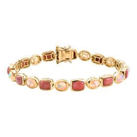 AAA Pfirsich Opal und natürliches, äthiopisches Welo Opal-Armband