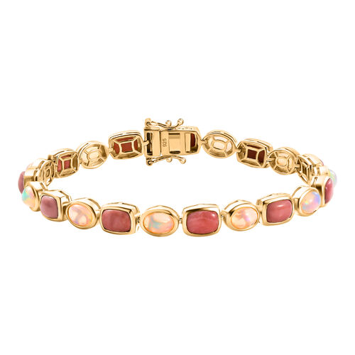 AAA Pfirsich Opal und natürliches, äthiopisches Welo Opal-Armband image number 0