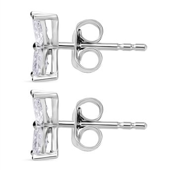 LUXURIANT SGL zertifizierte VS-GH Labor Diamant Ohrringe in 375 Wei&szlig;gold - 1 ct.