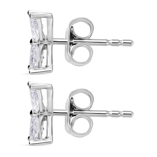 LUXURIANT DIAMOND- SGL zertifizierte VS-GH Labor Diamant Ohrringe in 375 Weißgold - 1 ct. image number 2