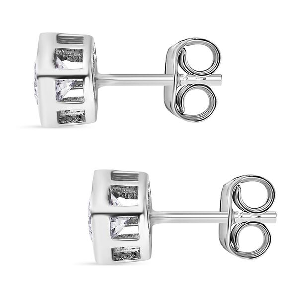 Moissanit Solitär Ohrringe - 1,11 ct. image number 5