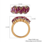 Afrikanischer Rubin und Zirkon-Ring, (Fissure gefüllt), 925 Silber vergoldet (Größe 20.00) ca. 3,01 ct image number 6