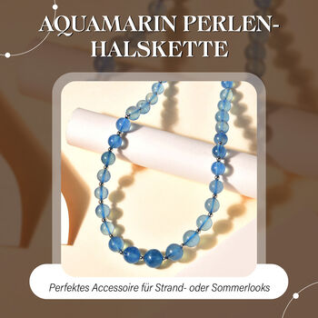 Aquamarin Halskette, 45 cm - 175 ct.