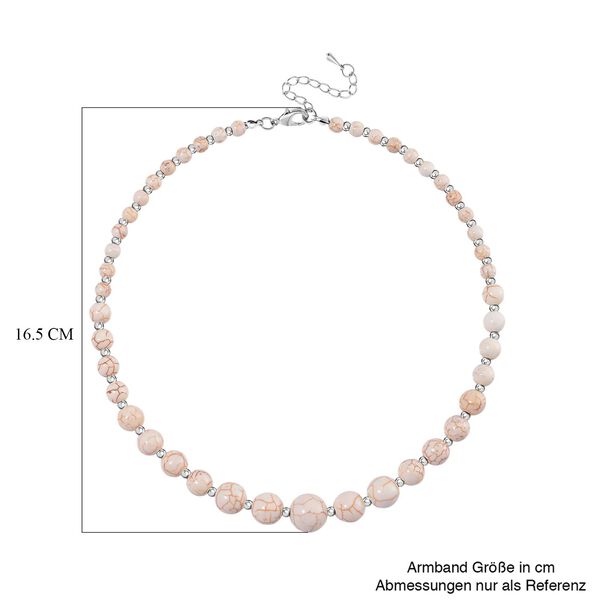 Wei&szlig;e Howlit 45+5cm Halskette - 160 ct. image number 6