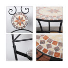 3er-Set - Mosaik-Tisch und 2 Mosaik-Stühle, Terracotta  image number 3