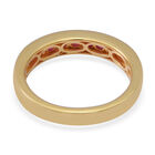Burmesischer Rubin Half Eternity Band Ring 925 Silber Vergoldet image number 3