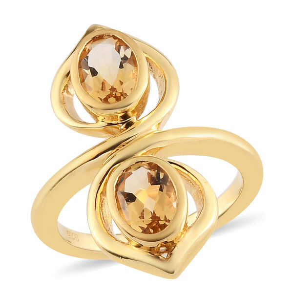Citrin Ring 925 Silber vergoldet  ca. 1,43 ct image number 4