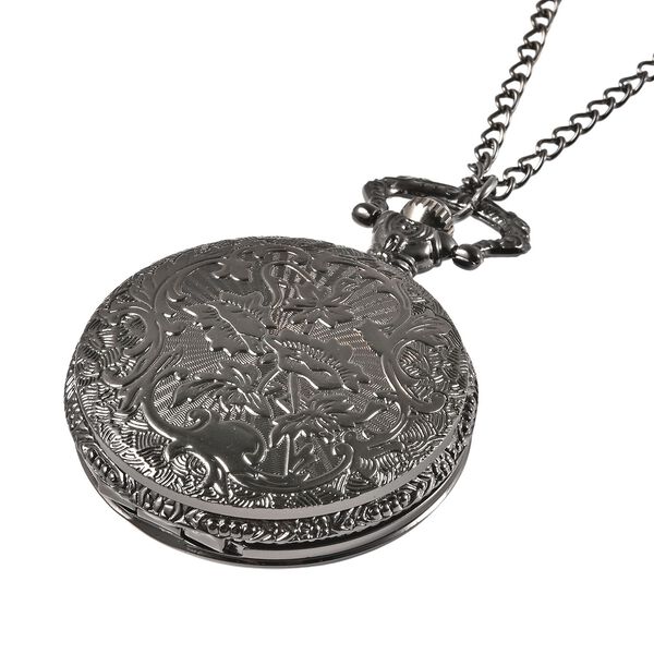 STRADA Taschenuhr mit 79cm Kette im L&ouml;we-Motiv, Japanisches Uhrwerk image number 3