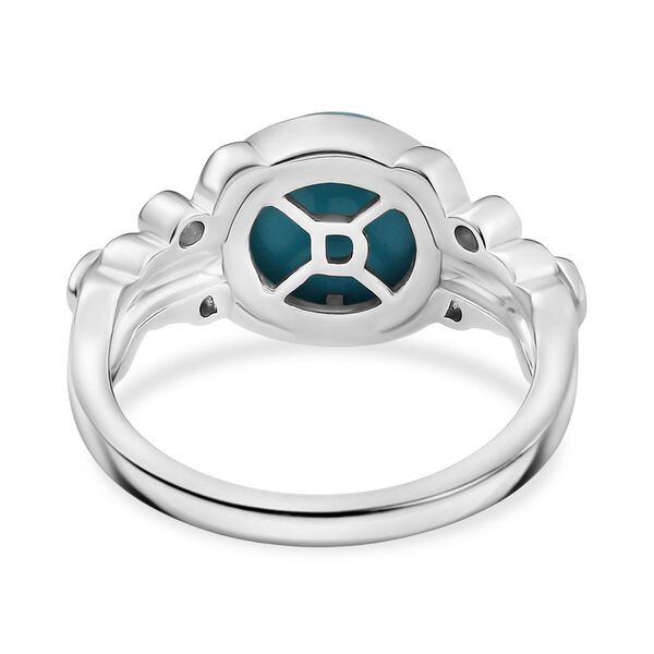 D joy Sleeping Beauty T&uuml;rkis, Moissanit Ring 925 Silber rhodiniert (Gr&ouml;&szlig;e 19.00) ca. 2.70 ct image number 6