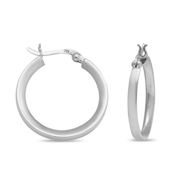 Schlichte Silber Creolen ca. 3,0g image number 2