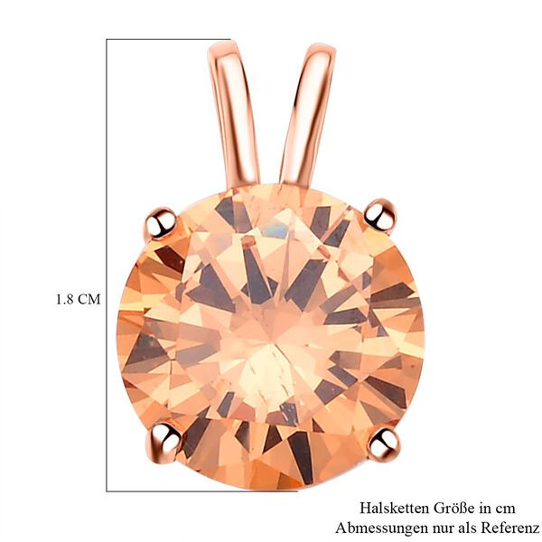 Champagner Zirkonia-Anh&auml;nger- 5 Ct. image number 6