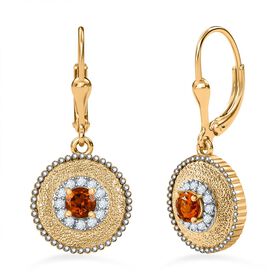 AA Serra Gaucha Citrin und Zirkon Ohrringe - 0,82 ct.