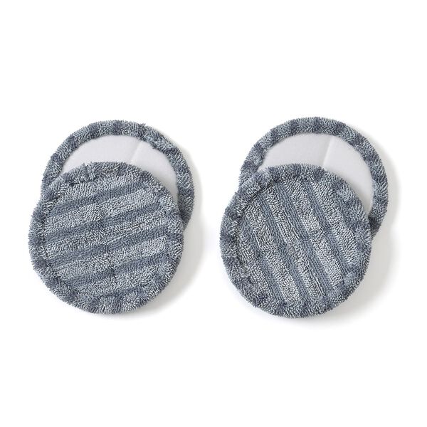 Ersatz Moppkopf Set f&uuml;r Staubsauger, 2 St&uuml;ck, Mikrofaser Mischung, Grau, 15cm