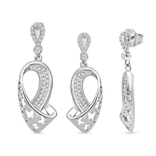 Lustro Stella Weißer Zirkonia Schmuckset 925 Silber rhodiniert image number 0
