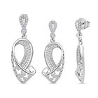 Lustro Stella Weißer Zirkonia Schmuckset 925 Silber rhodiniert