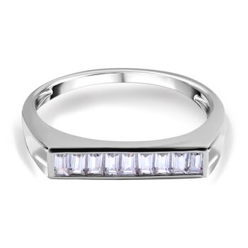 Lustro Stella - Wei&szlig;er Zirkonia-Ring, 925 Silber rhodiniert (Gr&ouml;&szlig;e 16.00) ca. 0.90 ct