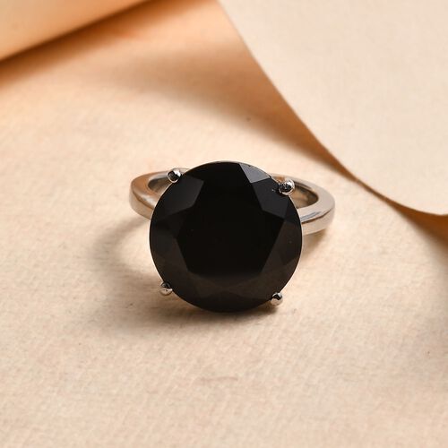 Schwarzer Spinell Ring - 11,08 ct. image number 1