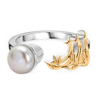 EVER TRUE Süßwasser Perle (7.5-8 mm) Ring Nickelfreies Messing Zweifarbige Beschichtung (Größe 19.00)
